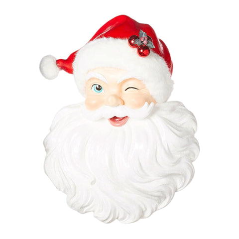 25" Retro Santa Face Wall Decor