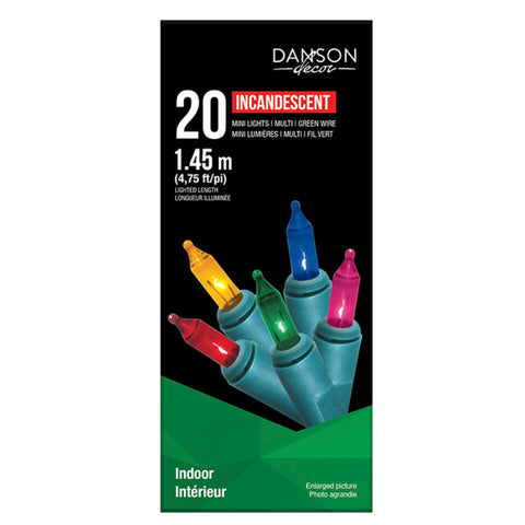 20 Multicoloured Incandescent Mini Lights INDOOR