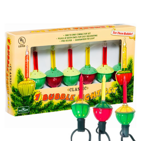 11.5' Muticoloured Bubble Lights, Set Of 7 INDOOR