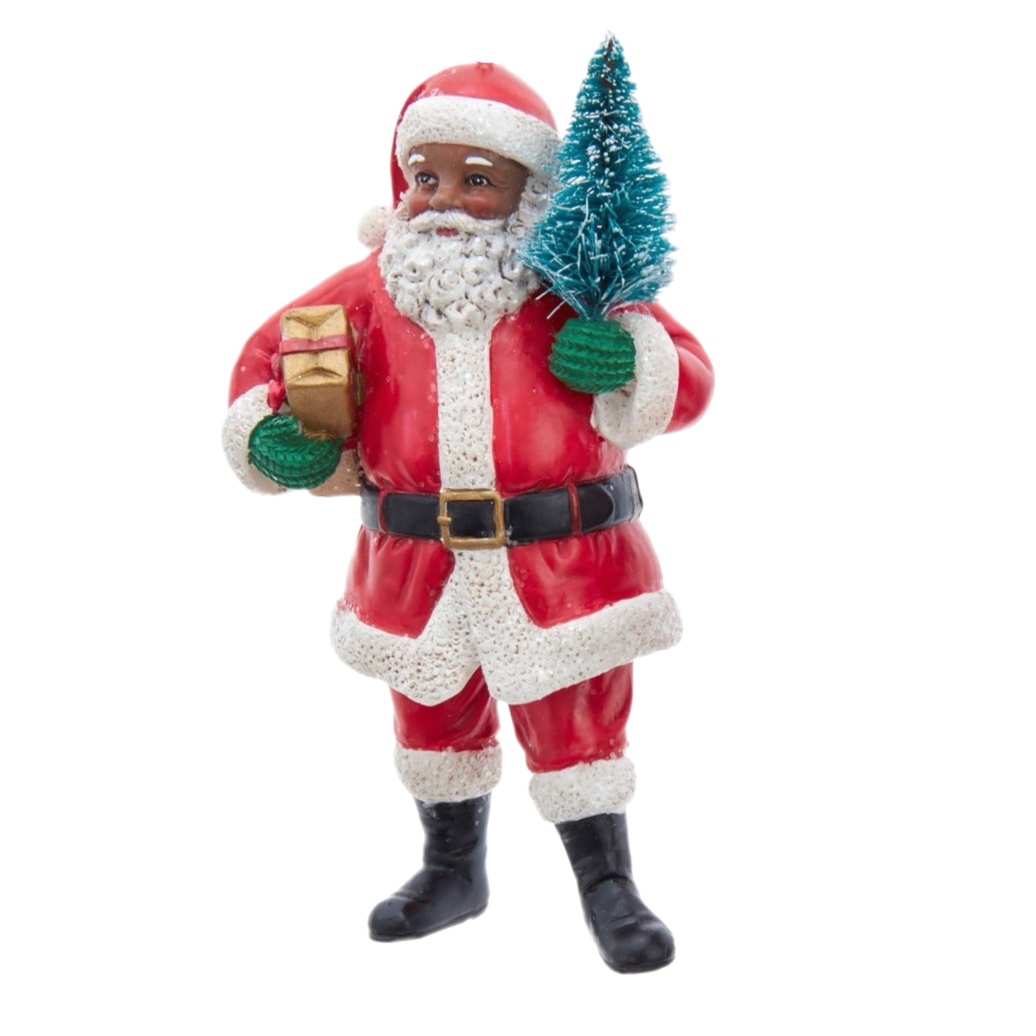 African Santa With Tree Ornament