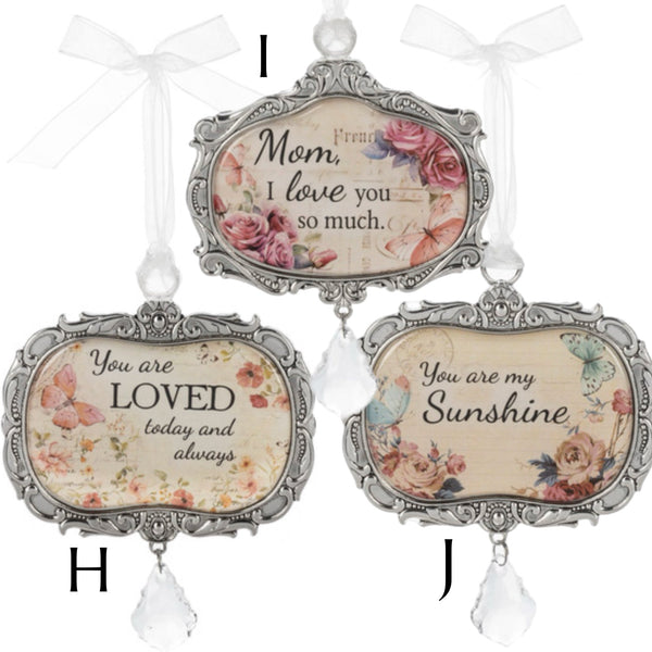 Assorted Vintage Saying Ornament, INDIVIDUALLY SOLD