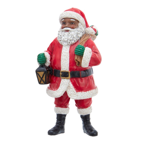 African Santa With Lantern Ornament