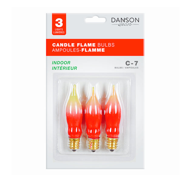 C7 Flame Light Replacement Bulbs, Set Of 3