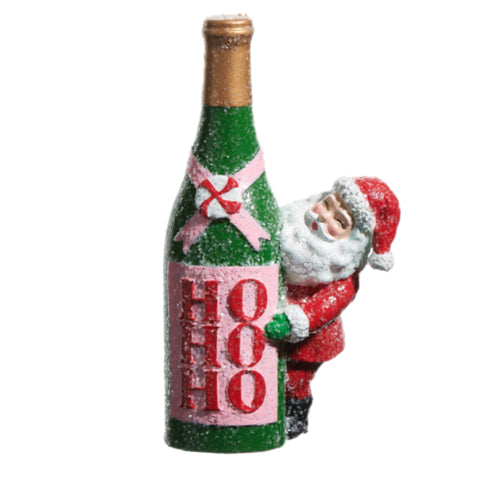 HO HO HO Wine Bottle Ornament