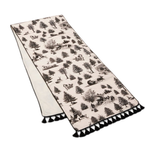 Sleigh & Trees Table Runner