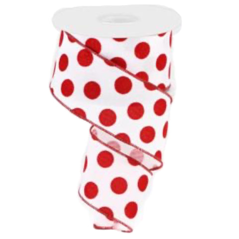 Red And White Polka Dots Ribbon