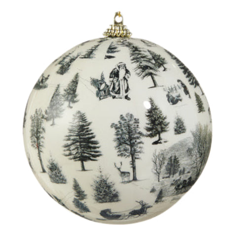 4" Sleigh & Trees Ball
