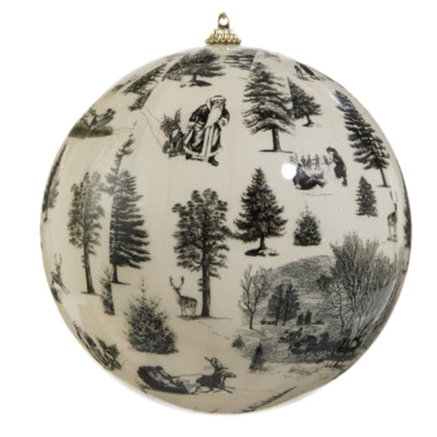 6" Sleigh & Trees Ball