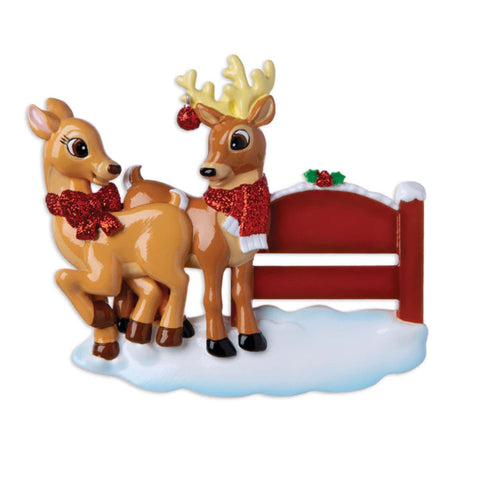 Reindeer Couple Ornament