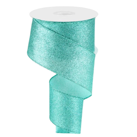 Ice Blue Glitter Ribbon