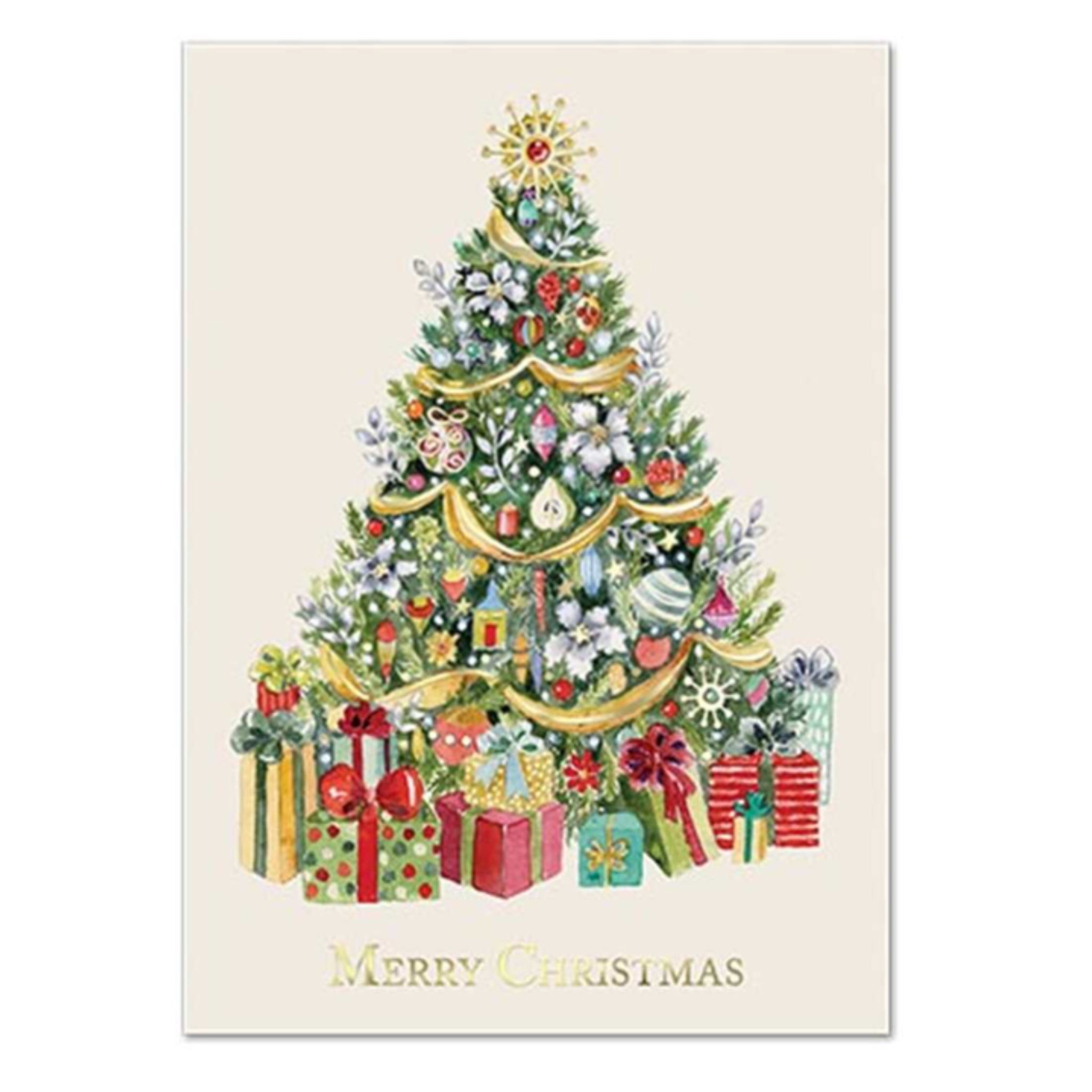 Merry Christmas Christmas Tree Christmas Cards, Box Of 12