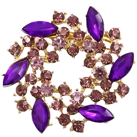 Purple Wreath Brooch