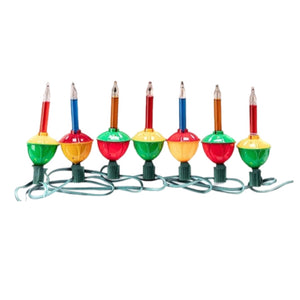 Muticoloured Bubble Lights, Set Of 7