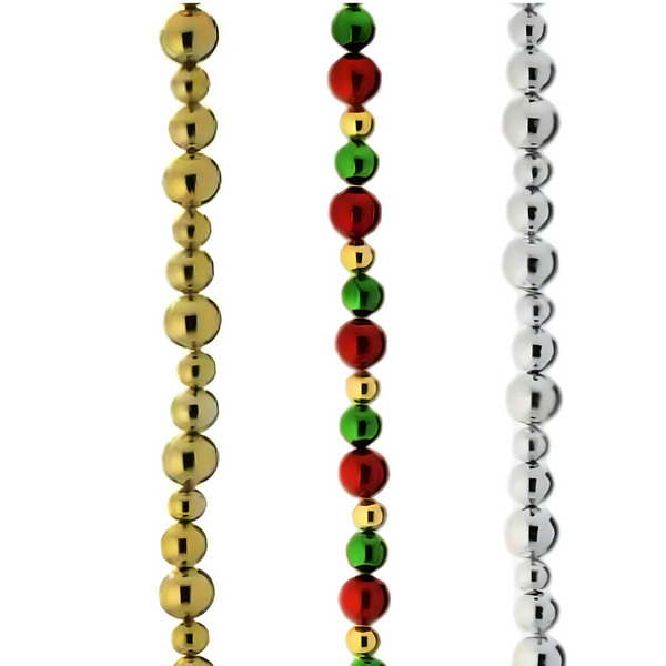 Assorted 6' Ball Beaded Garland, INDIVIDUALLY SOLD