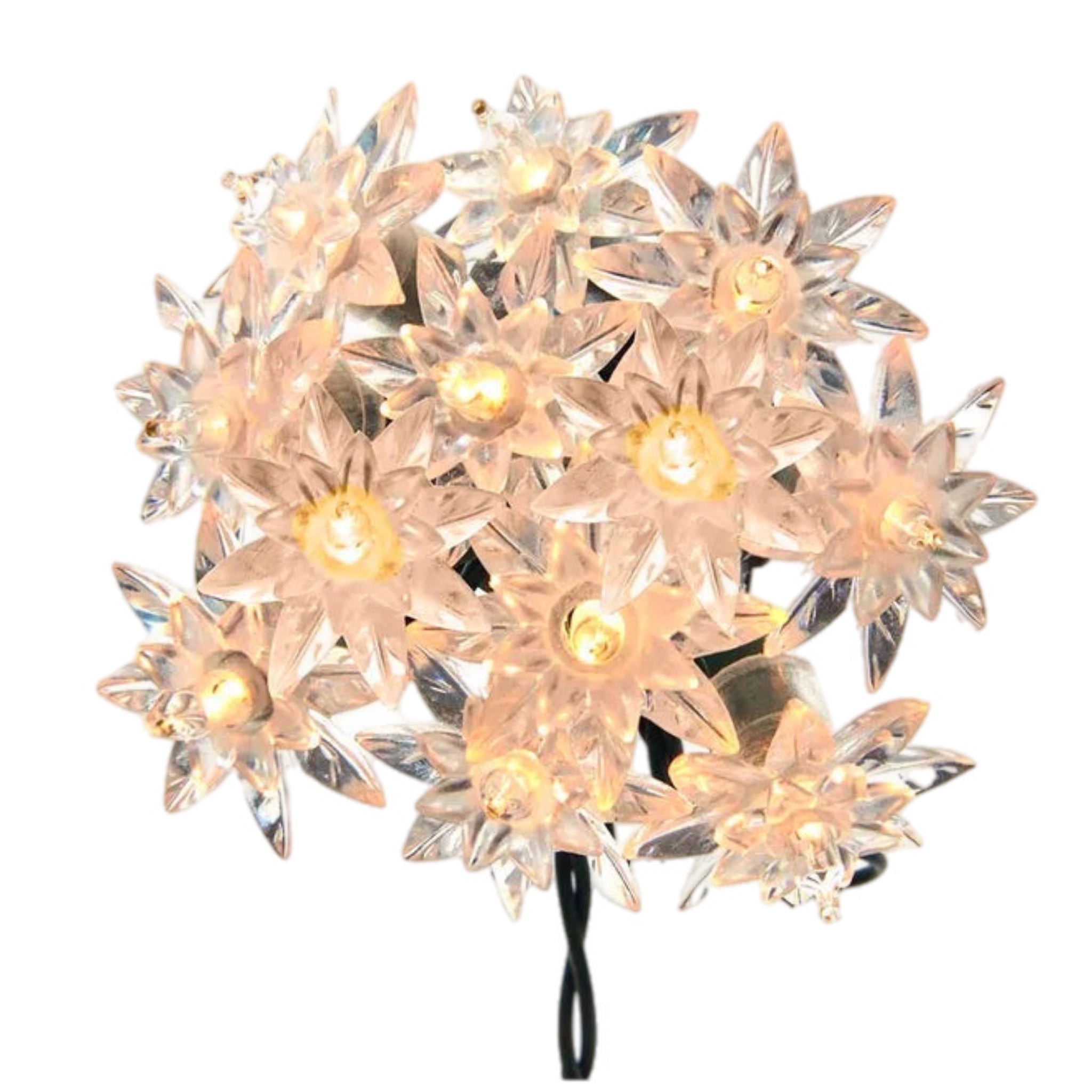 12.5' Clear Flower Lights, Set Of 20