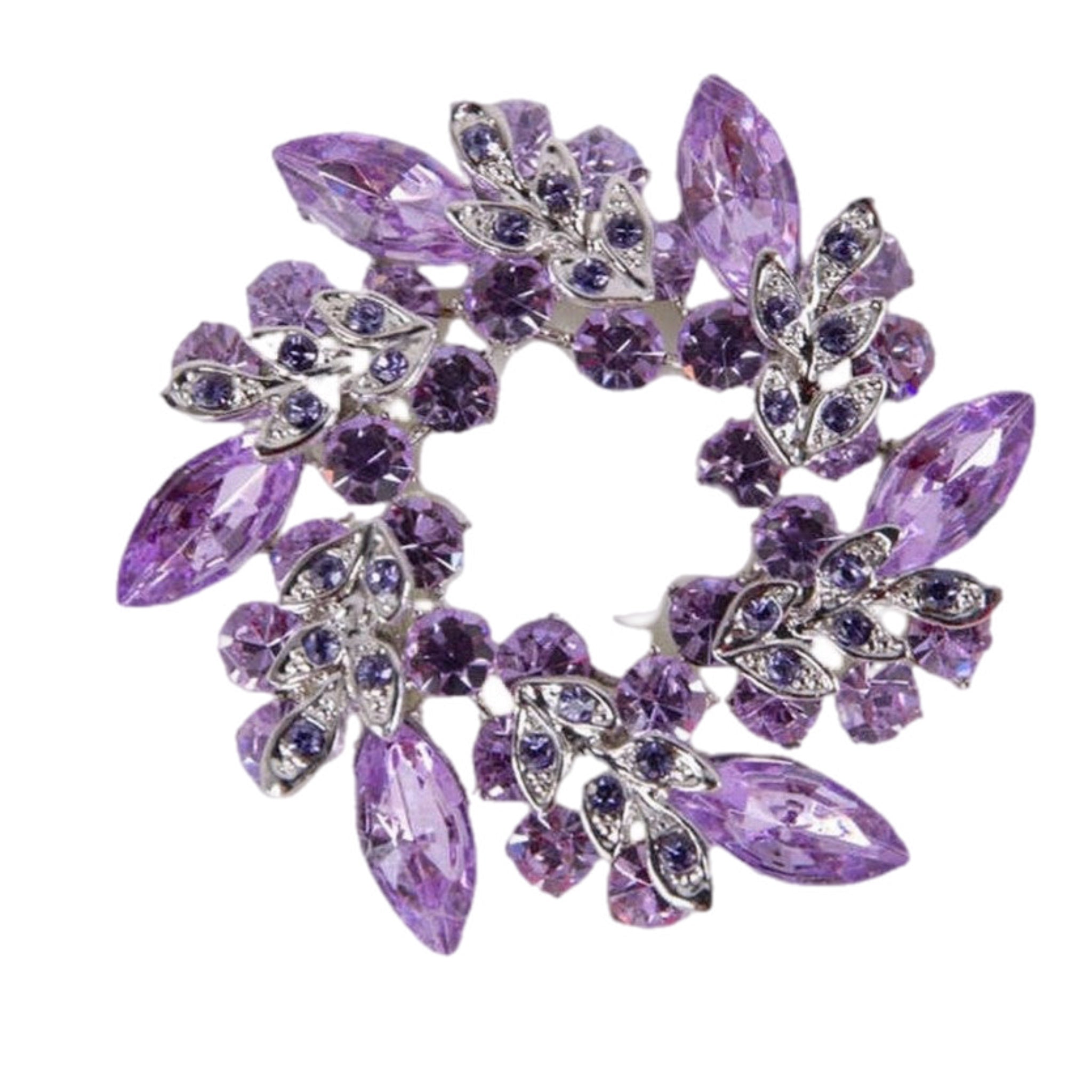 Lavender Wreath Brooch