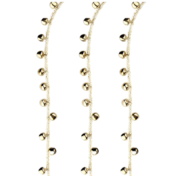5' Silver Jingle Bell Beaded Garland