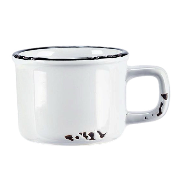 Assorted White Enamel Mugs, INDIVIDUALLY SOLD ￼