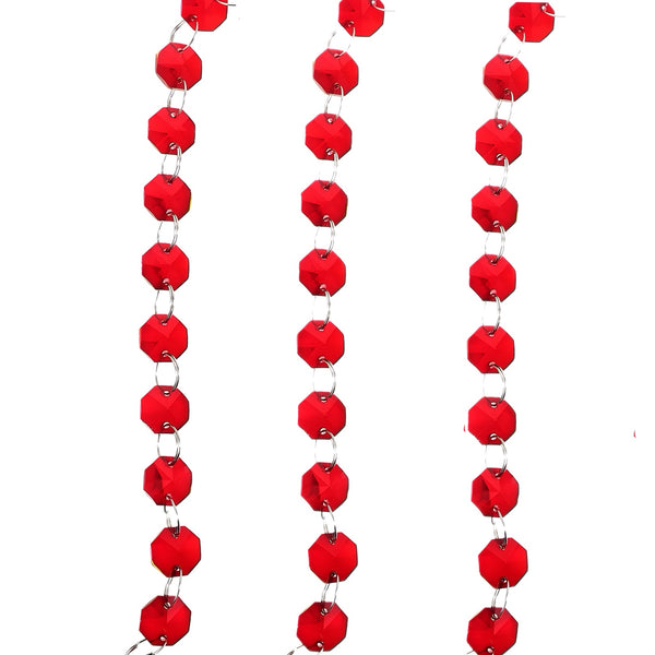 3' Red Beaded Garland