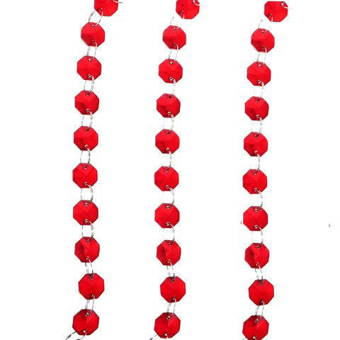 3' Red Beaded Garland