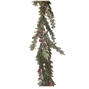 6' Cedar And Red Berry Garland