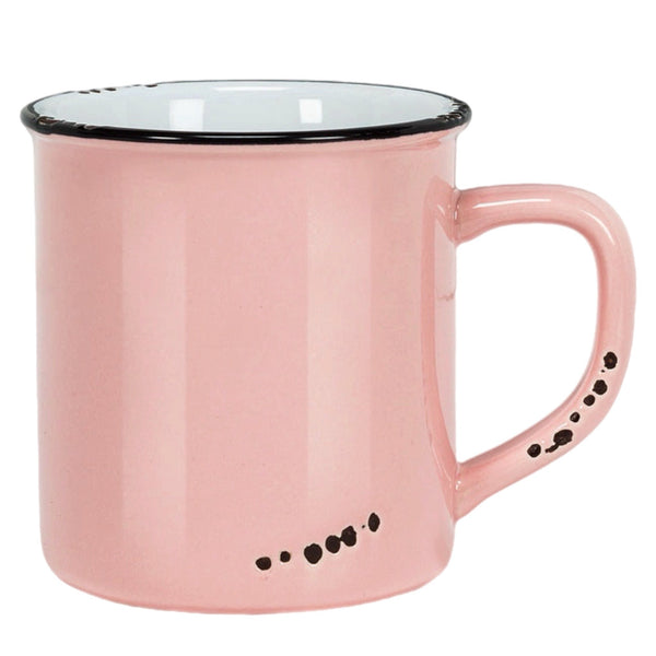 Assorted Pink Enamel Mugs, INDIVIDUALLY SOLD