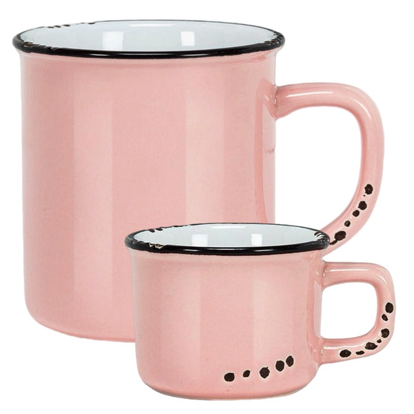 Assorted Pink Enamel Mugs, INDIVIDUALLY SOLD