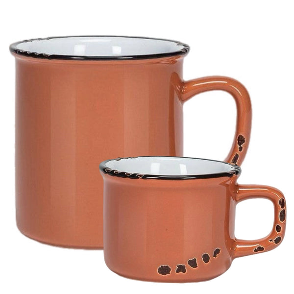 Assorted Terra Enamel Mugs, INDIVIDUALLY SOLD