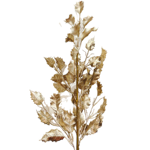 Glittered Holly Spray