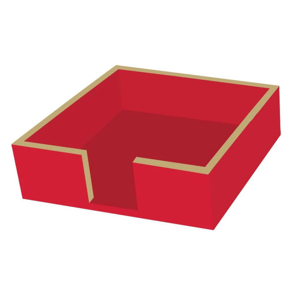 Assorted Red & Gold Lacquer Napkin Holder, INDIVIDUALLY SOLD