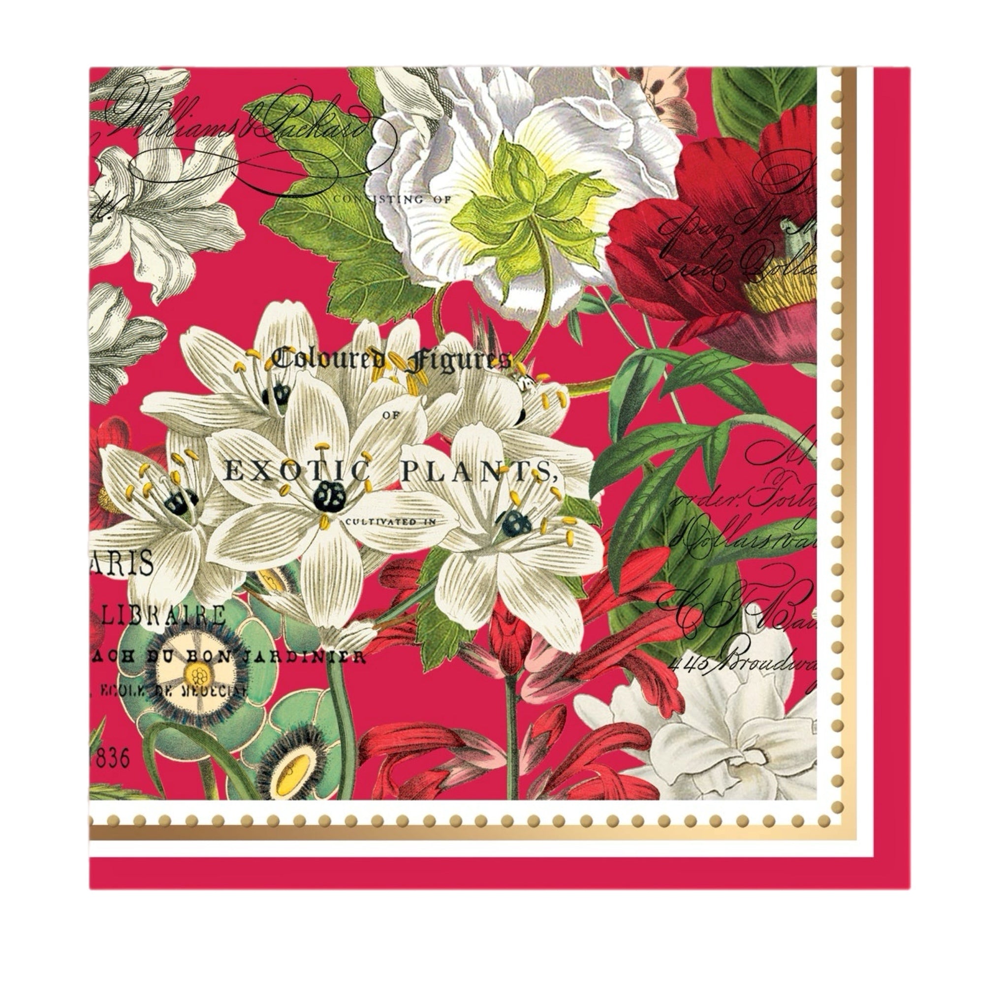 Michel Design Works Luncheon Napkin: White Christmas