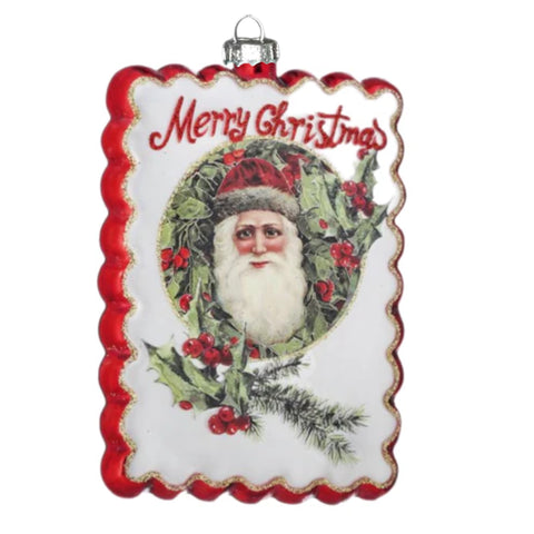 Vintage Santa Postcard Disk
