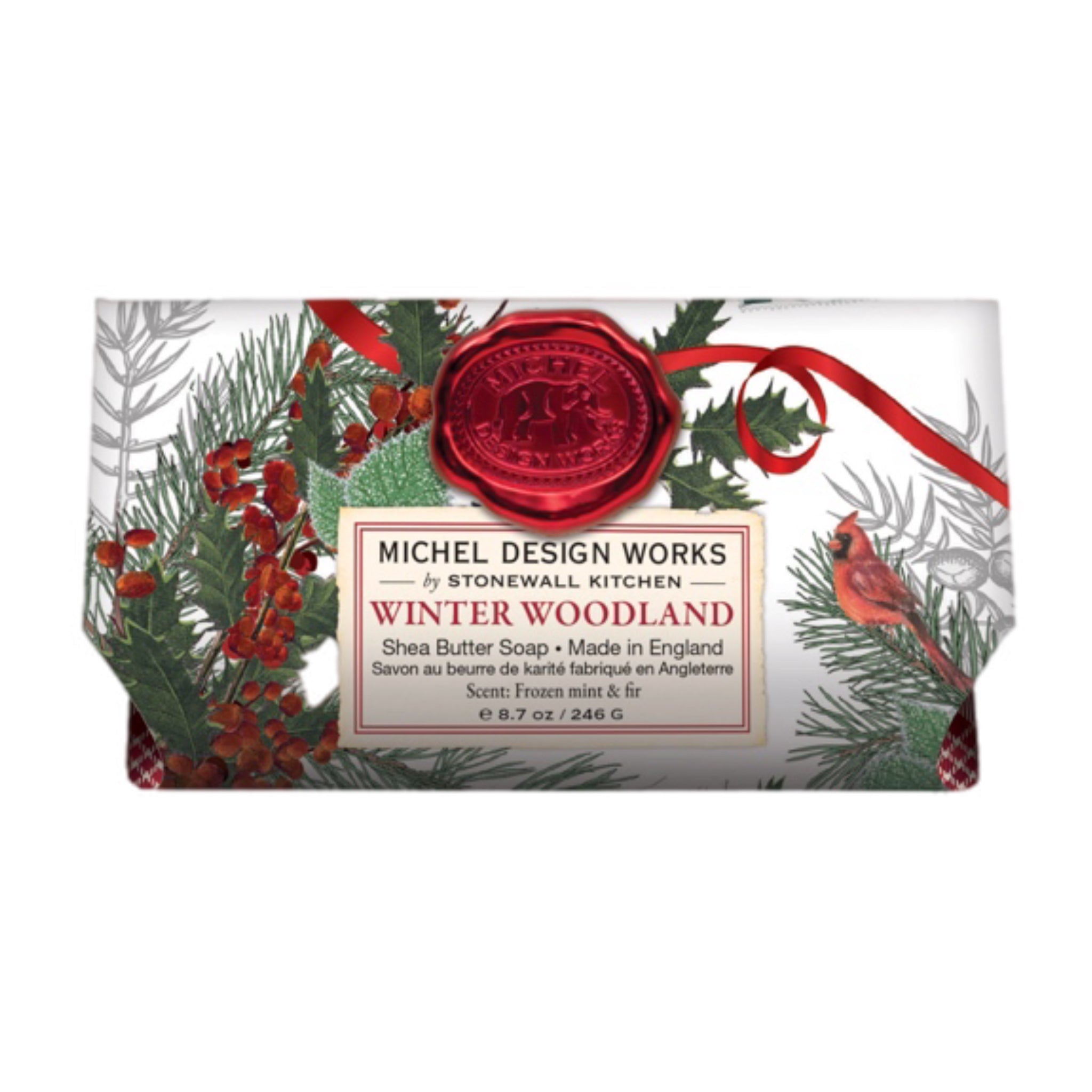 Michel Design Works Large Soap Bar: Winter Woodland