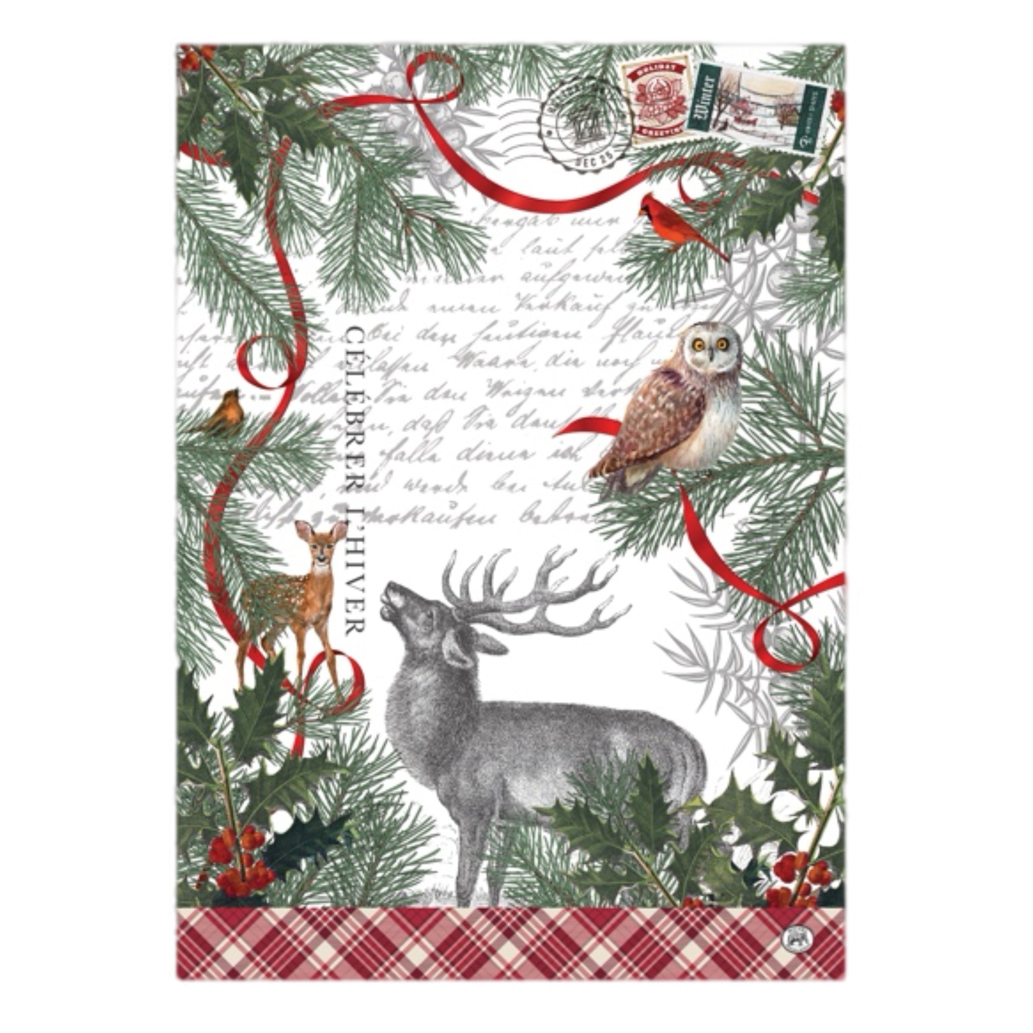 Michel Design Works Tea Towel: Winter Woodland