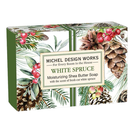 Michel Design Works Boxed Soap Bar: White Spruce