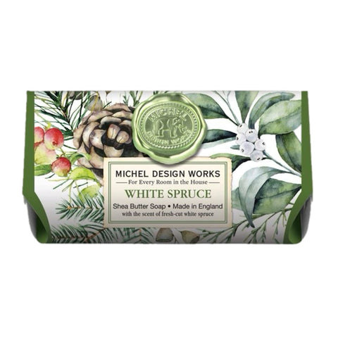 Michel Design Works Large Soap Bar: White Spruce