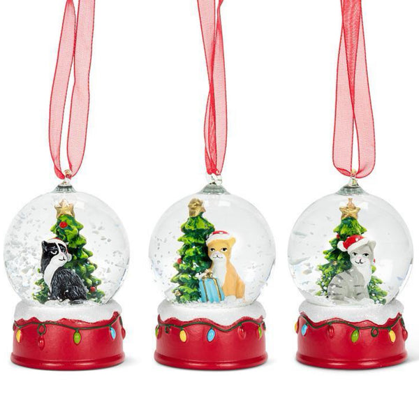 Assorted Mini Cat Snowglobe Ornament, INDIVIDUALLY SOLD