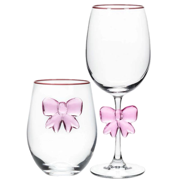 Assorted Glass Bow Drinkware, INDIVIDUALLY SOLD