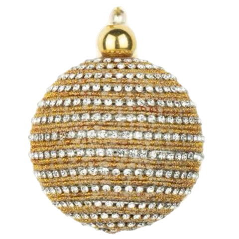 3" Gold Rhinestone Ball