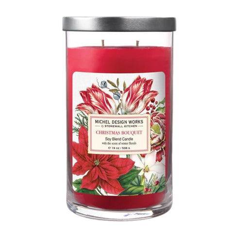 Michel Deign Works Large Tumbler Candle: Christmas Bouquet