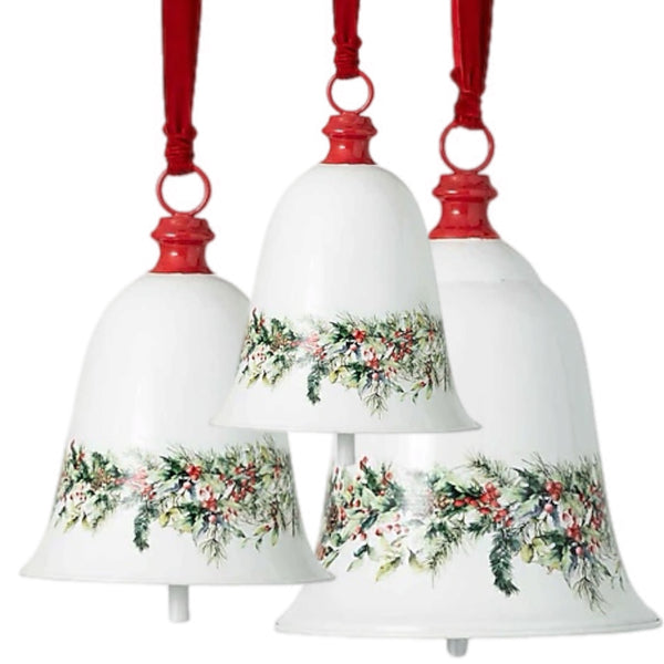 Assorted Holly Bell Ornament, INDIVIDUALLY SOLD