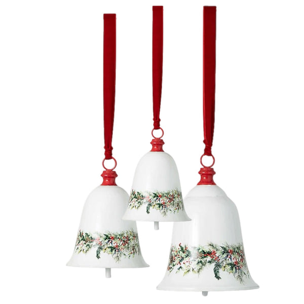 Assorted Holly Bell Ornament, INDIVIDUALLY SOLD