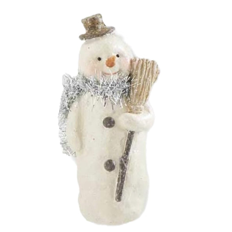 Snowman With Broom Ornament