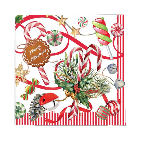 Michel Design Works Cocktail Napkin: Peppermint