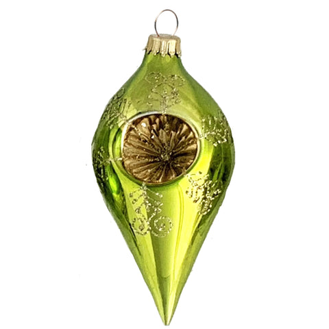 Chartreuse Reflector Drop Ornament
