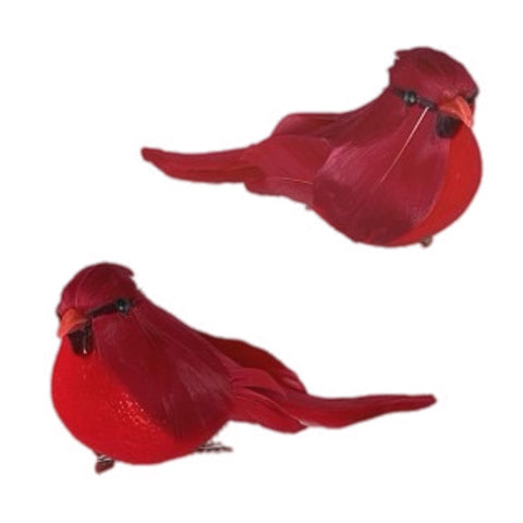 Assorted Clip On Cardinal Bird Ornament, INDIVIDUALLY SOLD