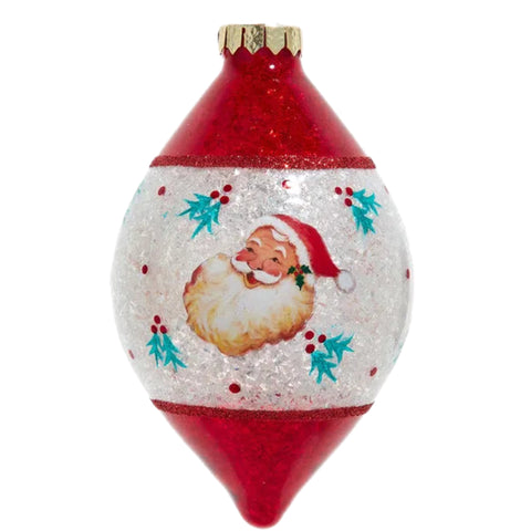 Santa Face Teardrop Ball