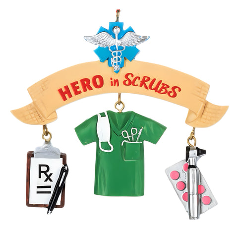Hero In Scrubs Dangle Ornament
