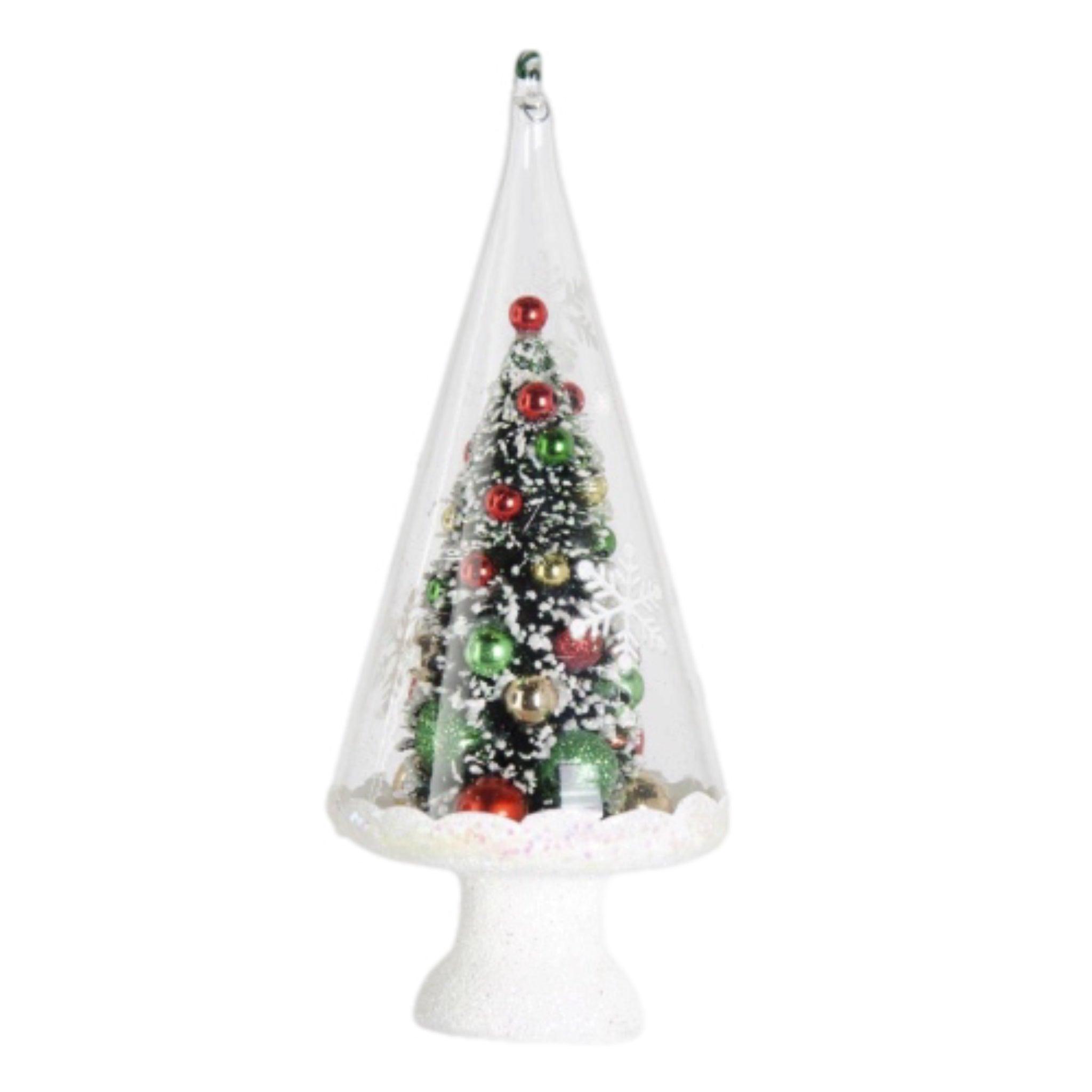 Bottlebrush Tree In Clear Tree Ornament