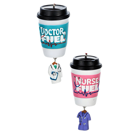 Assorted Occupation Coffee Cup Ornament, INDIVIDUALLY SOLD